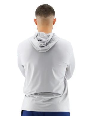 Мужская футболка с длинным рукавом и капюшоном TYR Men&rsquo;s SunDefense Hooded Shirt, Light Grey M