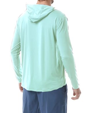 Футболка чоловіча з довгим рукавом та капюшоном TYR Men’s SunDefense Hooded Shirt, Mint XXL