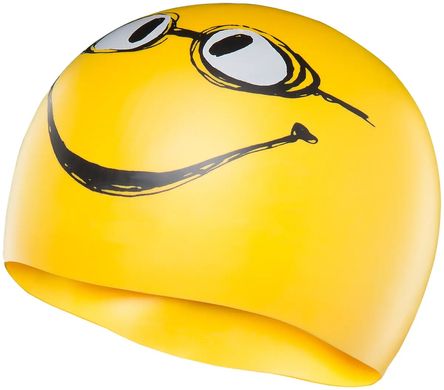 Шапочка для плавания TYR Have A Nice Day Cap Swim Cap, Yellow (720)