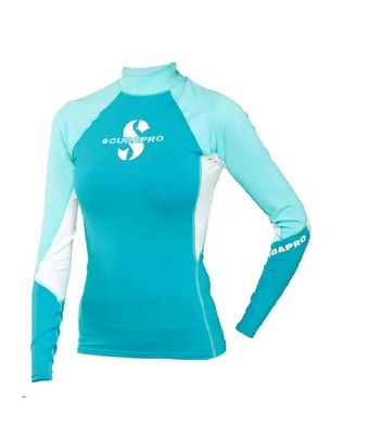 РЕГЛАН SCUBAPRO RASH GUARD WOMEN БЕЛО-БИРЮЗОВІЙ, L