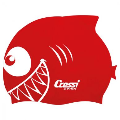 Шапочка для плавания CRESSI-SUB SILICONE KIDS CAP SHARK 2021