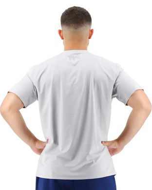 Футболка чоловіча з коротким рукавом TYR Men’s SunDefense Short Sleeve Shirt, Light Grey XL