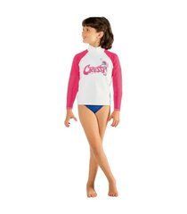 РЕГЛАН ДЕТСКИЙ CRESSI SUB RASH GUARD LONG БЕЛО-РОЗОВЫЙ