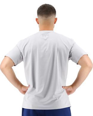 Футболка чоловіча з коротким рукавом TYR Men&rsquo;s SunDefense Short Sleeve Shirt, Light Grey XXL