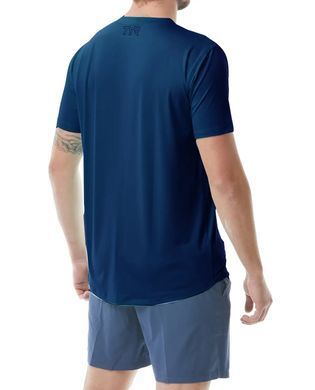 Футболка чоловіча з коротким рукавом TYR Men&rsquo;s SunDefense Short Sleeve Shirt, Navy XXL