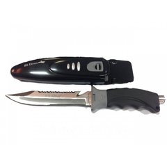 Нож "TORTUGA" (420 J2 ss) нерж.сталь в ножнах с кнопкой с ремешками