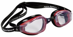 Окуляри для плавання Michael Phelps K180 RD/BLK L/CL (червоно-чорні; прозорі лінзи)
