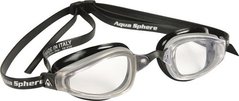 Окуляри для плавання Michael Phelps K180 SL/BLK L/CL (срібно-чорні; прозорі лінзи)