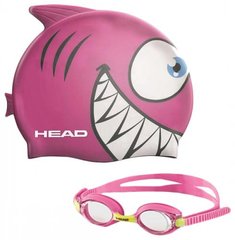 Комплект детский для бассейна HEAD Meteor Character Очки + шапочка (розовые)