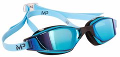 Очки для плавания Michael Phelps XCEED BL/BLK L/MR-BL (сине-черные; линзы зеркально-синие)