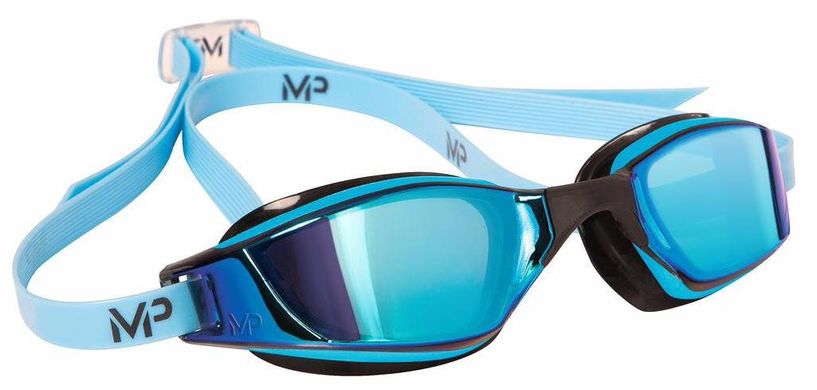 Окуляри для плавання Michael Phelps XCEED BL/BLK L/MR-BL (синьо-чорні; дзеркально-сині лінзи)