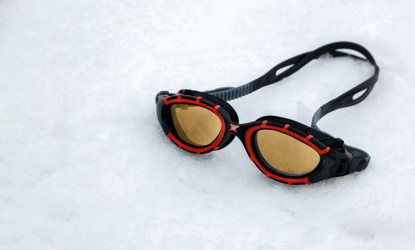Очки для плавания Zoggs Predator Flex Polarized Ultra размер S (черно-красный)
